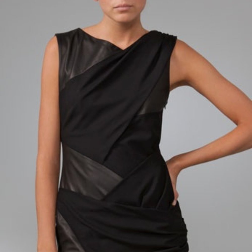 Thakoon Bandage Dress with leather